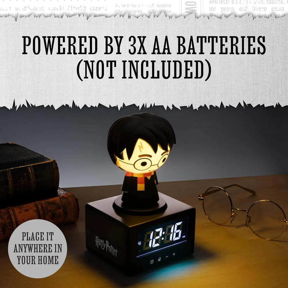 Paladone Harry Potter, reloj despertador luz nocturna presiona Harry oficial