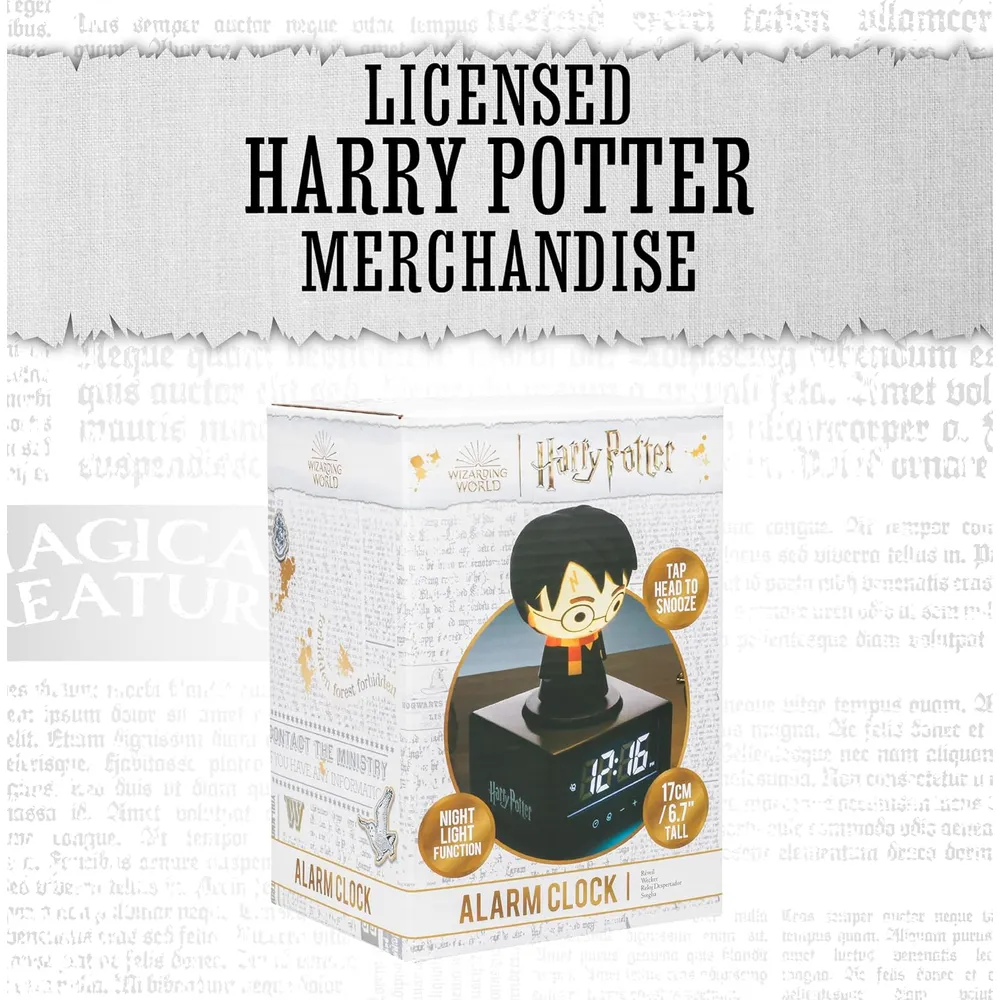 Paladone Harry Potter, reloj despertador luz nocturna presiona Harry oficial