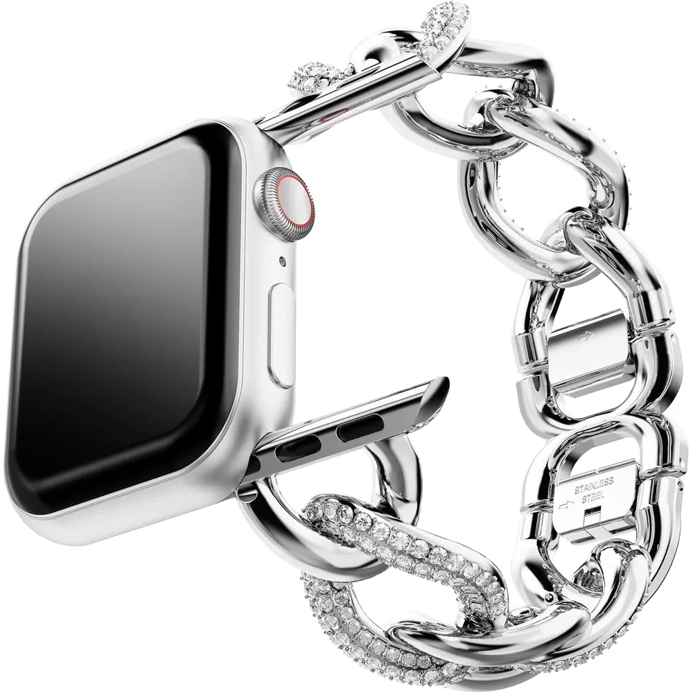 SWAROVSKI CORREA RELOJ CADENA SPARKLING CHAIN ACABADO PLATEADO PARA MUJER | PLATEADO