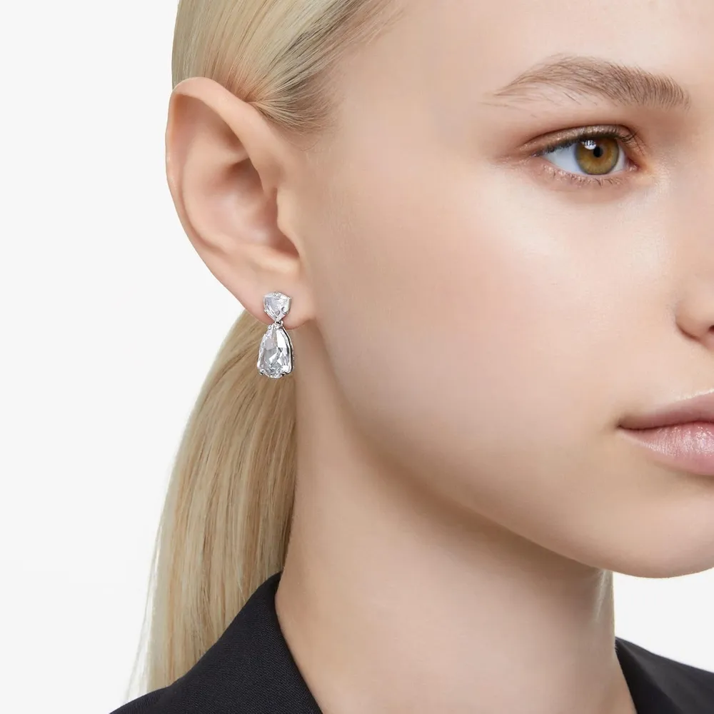 SWAROVSKI ARETES COLGANTES MIXTO MESMERA ACABADO RODIO PARA MUJER | PLATEADO