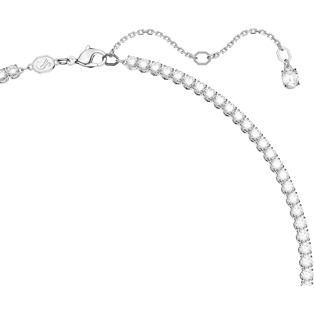 SWAROVSKI COLLAR TENNIS REDONDO MATRIX ACABADO RODIO PARA MUJER | ROSA / RODIO