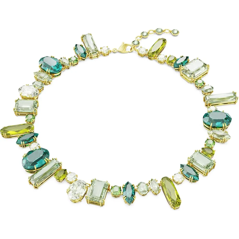 SWAROVSKI COLLAR MIXTO GEMA ACABADO ORO PARA MUJER | VERDE