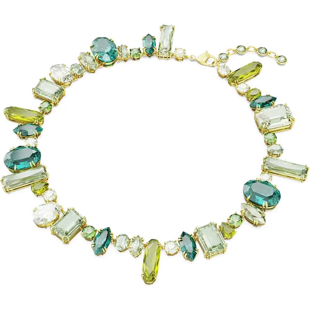 SWAROVSKI COLLAR MIXTO GEMA ACABADO ORO PARA MUJER | VERDE