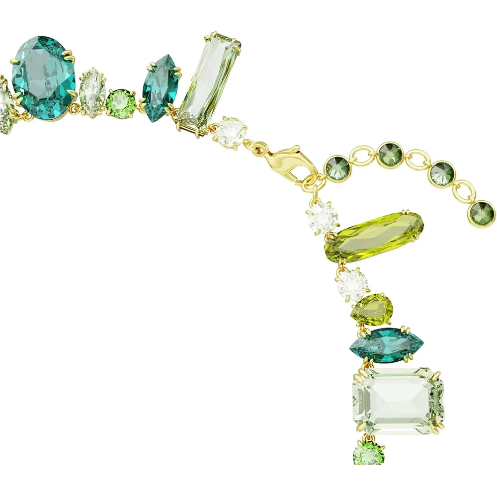 SWAROVSKI COLLAR MIXTO GEMA ACABADO ORO PARA MUJER | VERDE