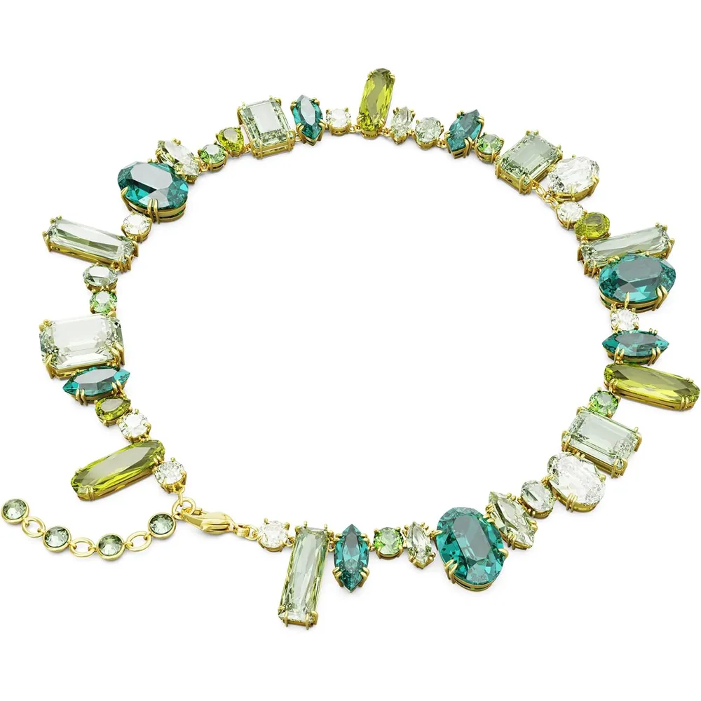 SWAROVSKI COLLAR MIXTO GEMA ACABADO ORO PARA MUJER | VERDE