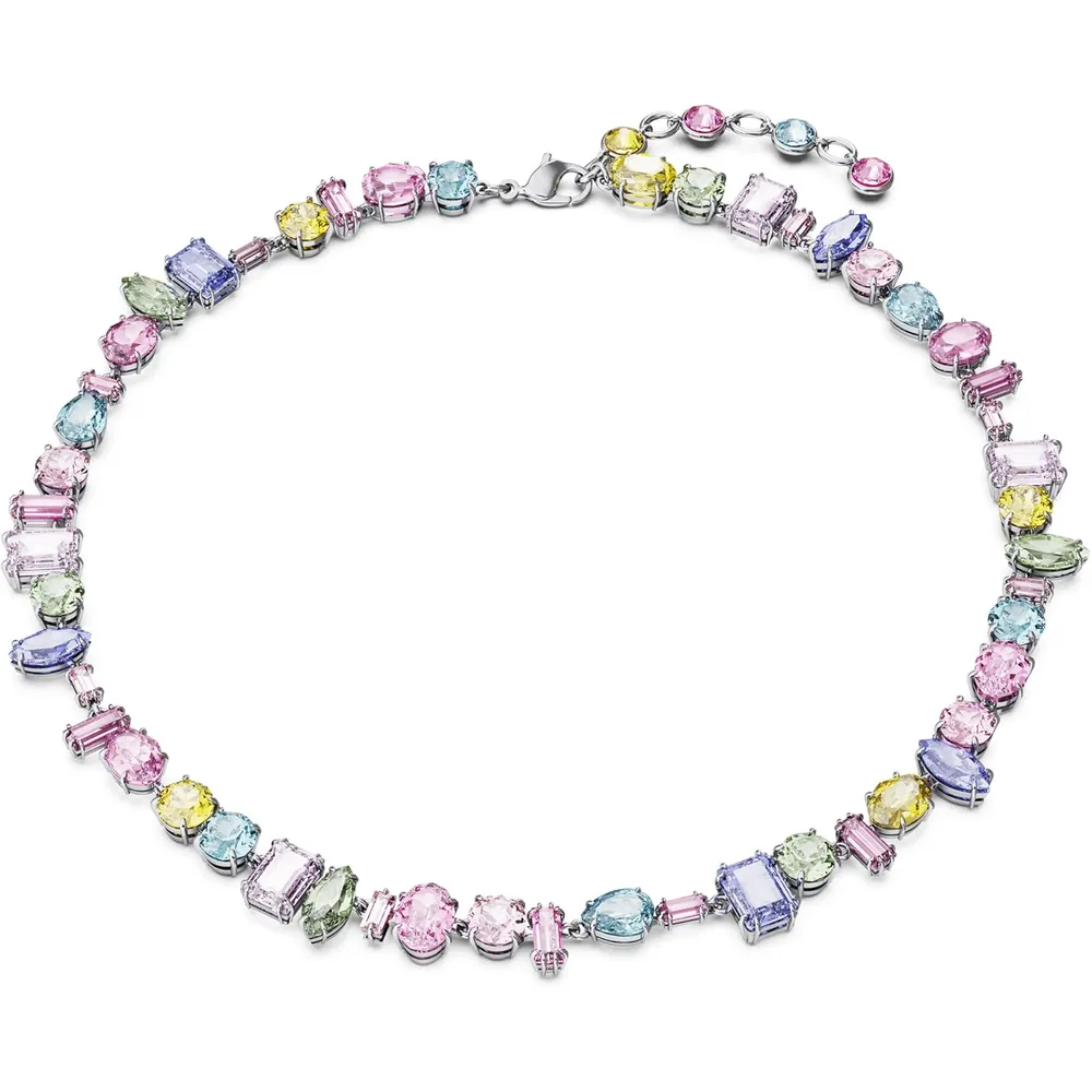 SWAROVSKI COLLAR MIXTO GEMA ACABADO RODIO PARA MUJER | MULTICOLOR