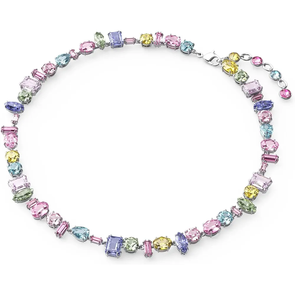 SWAROVSKI COLLAR MIXTO GEMA ACABADO RODIO PARA MUJER | MULTICOLOR