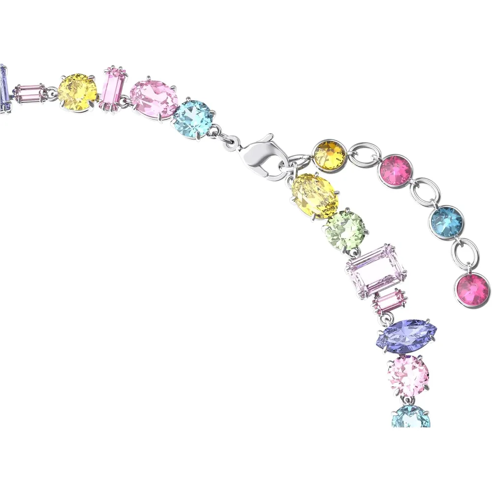 SWAROVSKI COLLAR MIXTO GEMA ACABADO RODIO PARA MUJER | MULTICOLOR