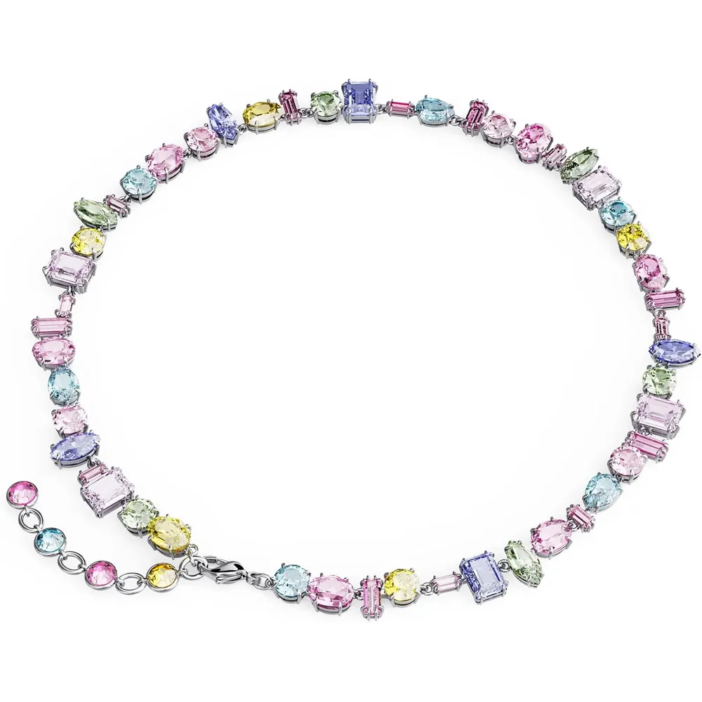 SWAROVSKI COLLAR MIXTO GEMA ACABADO RODIO PARA MUJER | MULTICOLOR