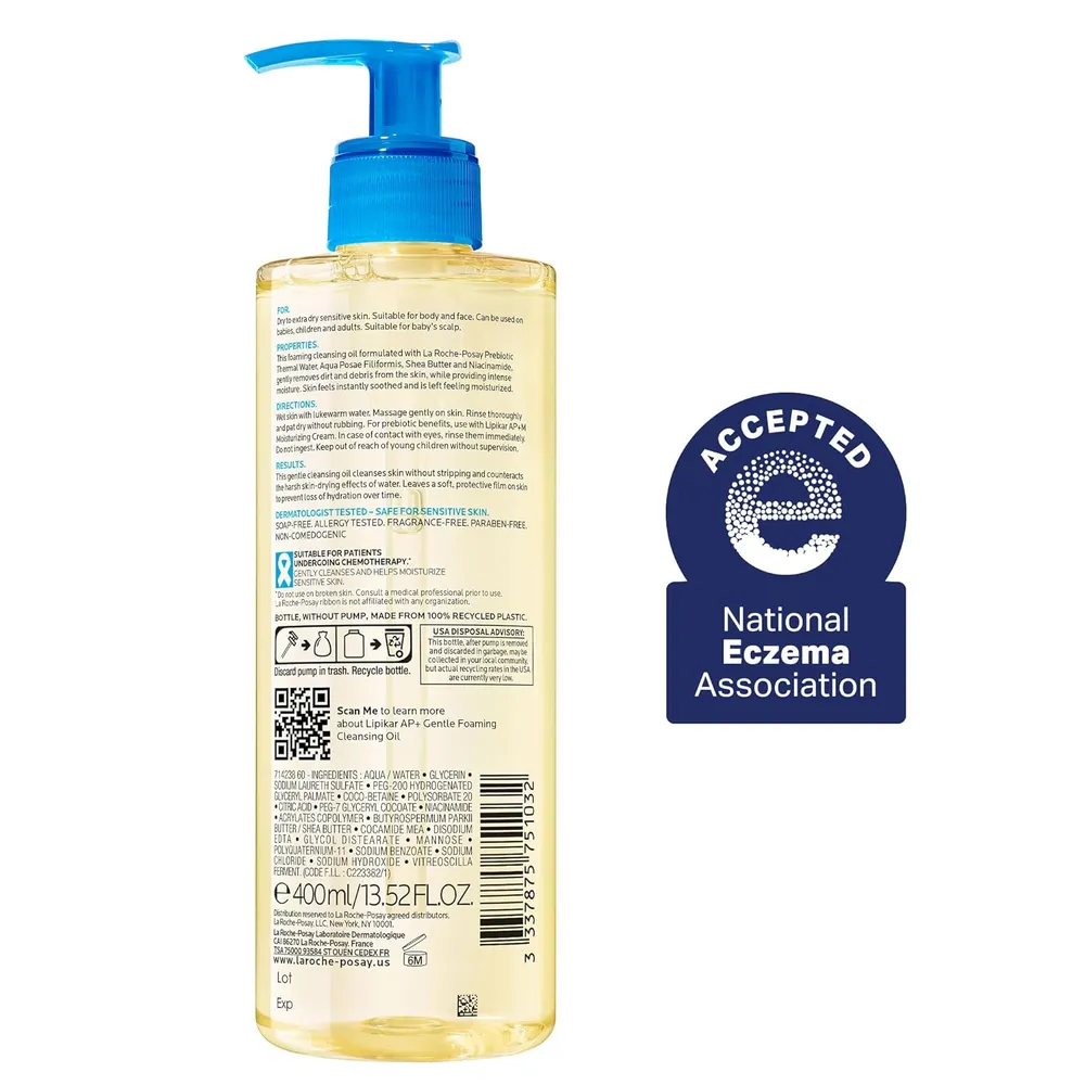 b0c673pkk3_1_webp.webp ACEITE LIMPIADOR ESPUMOSO HIDRATANTE LIPIKAR AP+ LA ROCHE-POSAY 13.5 OZ / 400 ML