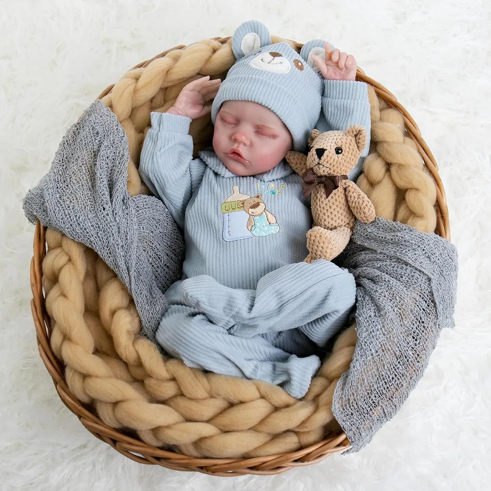 AORI muñeca bebé reborn niño 18"/46 cm con accesorios