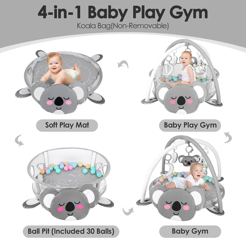 GIMNASIO DE ACTIVIDADES PARA BEBÉS 4 EN 1 DEARLOMUM | KOALA