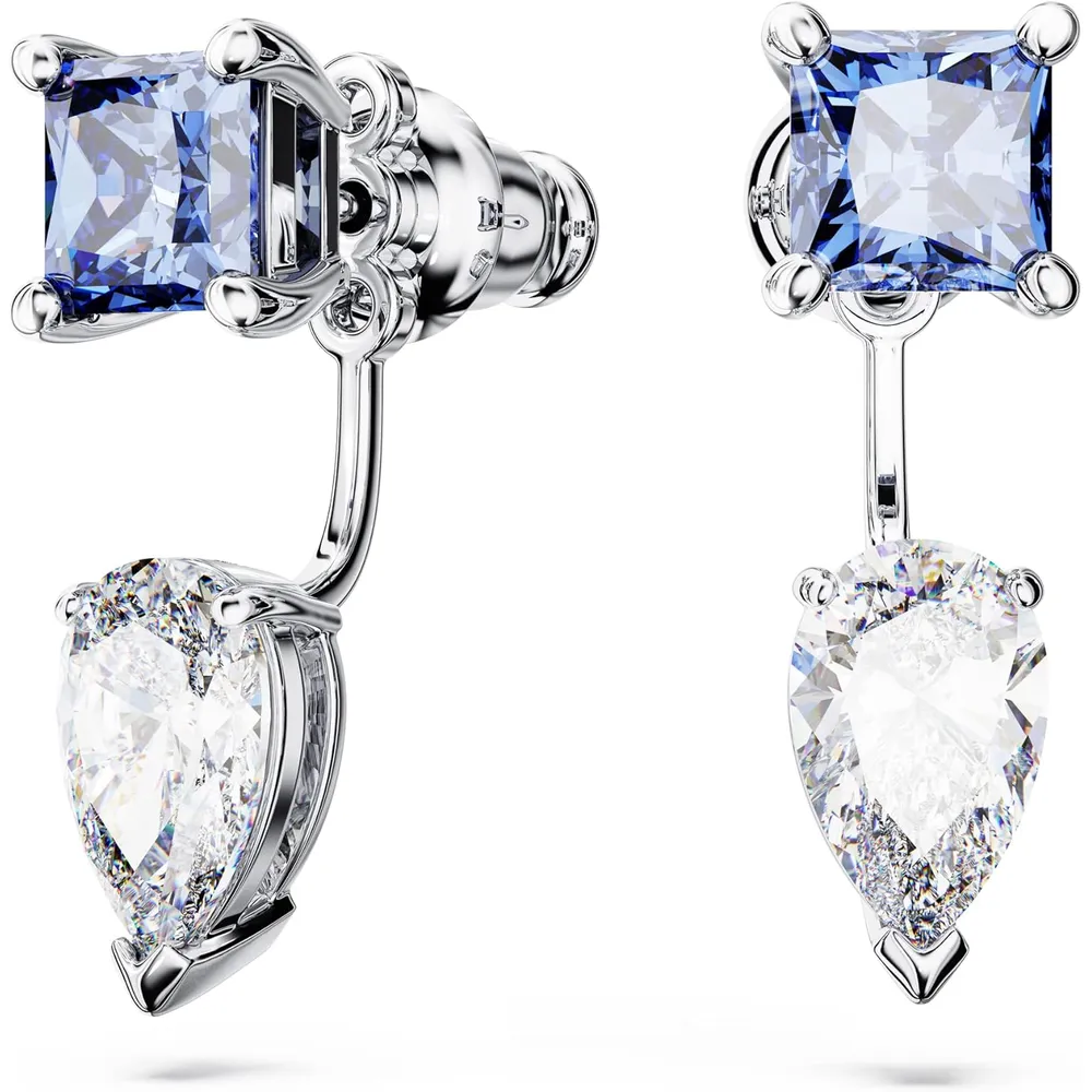 SWAROVSKI ARETES COLGANTES MIXTO MESMERA ACABADO RODIO PARA MUJER | PLATEADO/AZUL