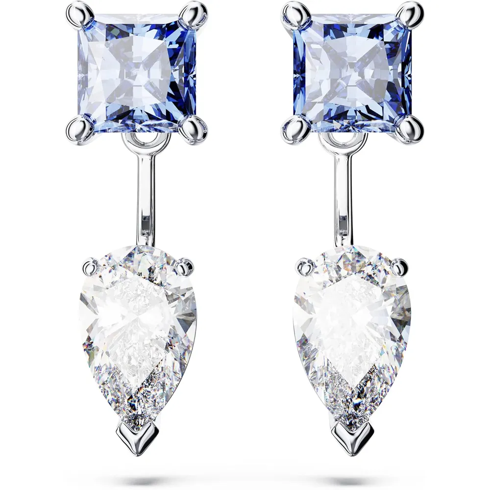 SWAROVSKI ARETES COLGANTES MIXTO MESMERA ACABADO RODIO PARA MUJER | PLATEADO/AZUL