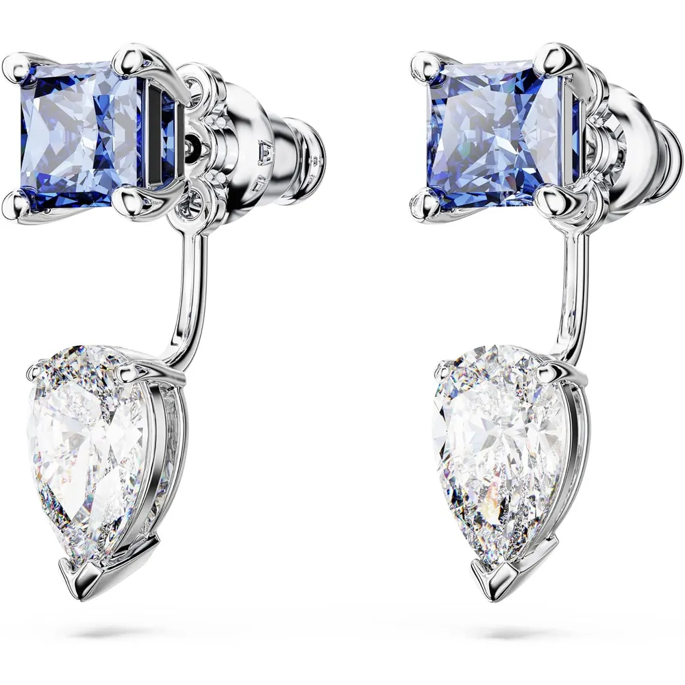 SWAROVSKI ARETES COLGANTES MIXTO MESMERA ACABADO RODIO PARA MUJER | PLATEADO/AZUL