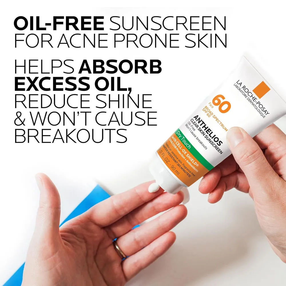 PROTECTOR SOLAR FACIAL SPF 60 CLEAR SKIN ANTHELIOS LA ROCHE-POSAY 3 OZ / 90 ML