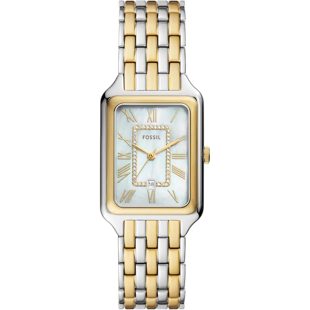 Fossil reloj de cuarzo Raquel para mujer, acero inoxidable | Oro/ Plata