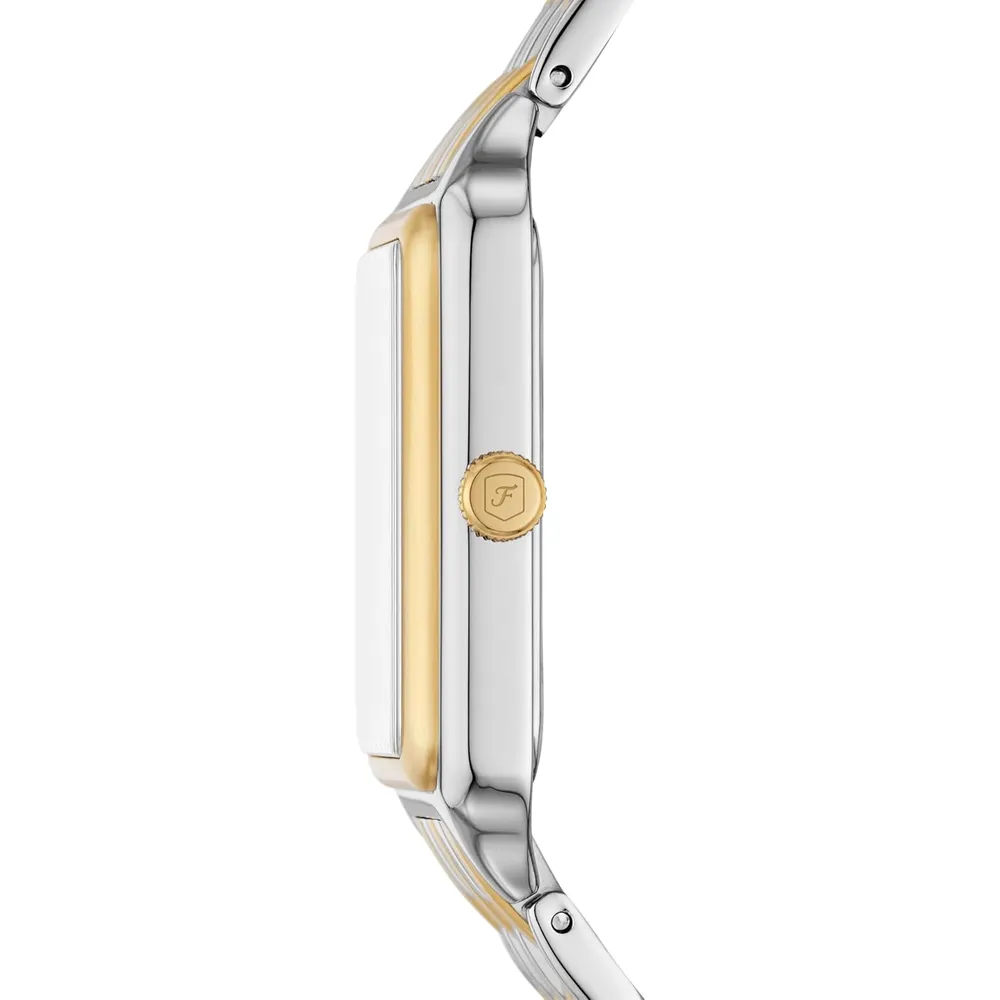 Fossil reloj de cuarzo Raquel para mujer, acero inoxidable | Oro/ Plata