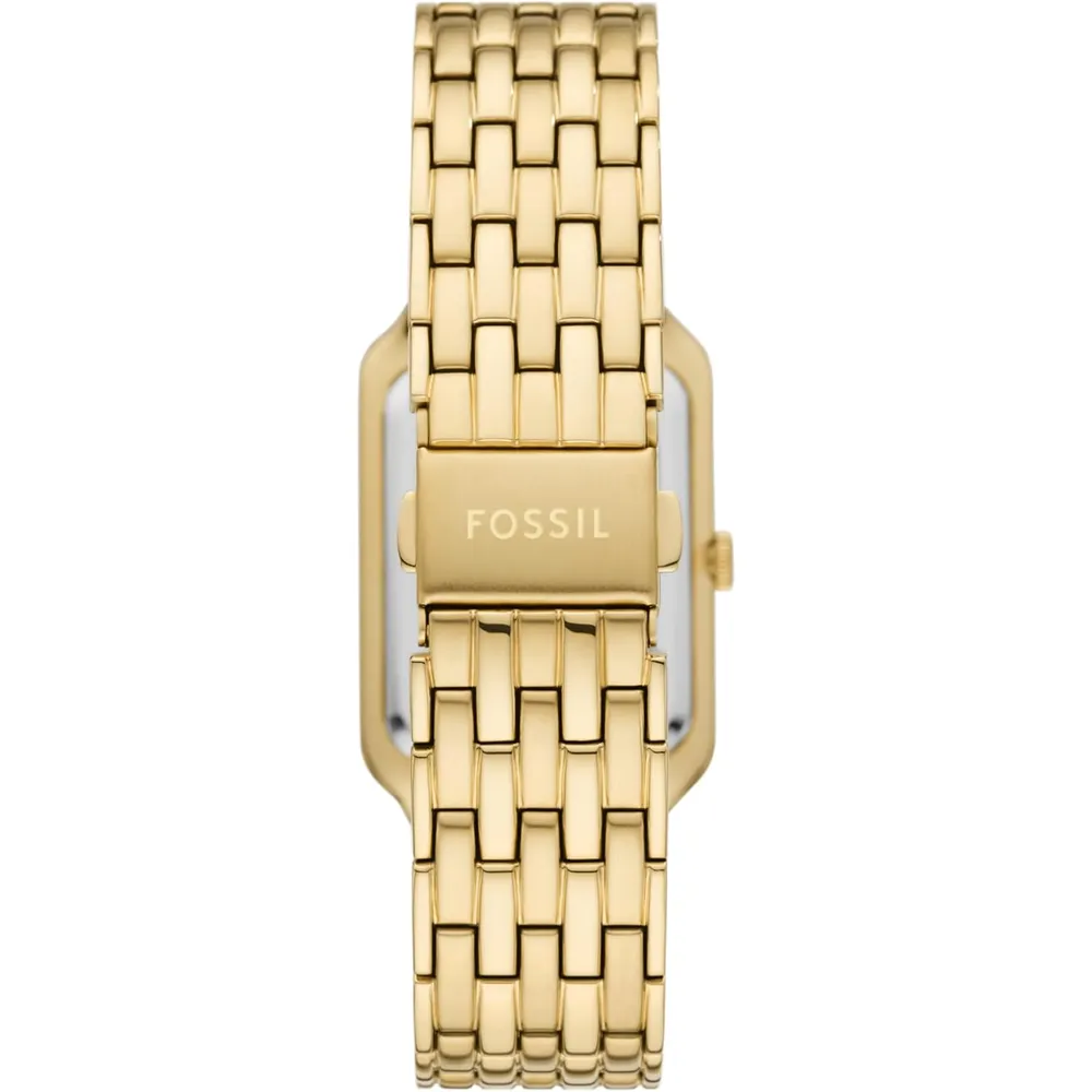 Fossil reloj de cuarzo Raquel para mujer, acero inoxidable | Oro/ Turquesa