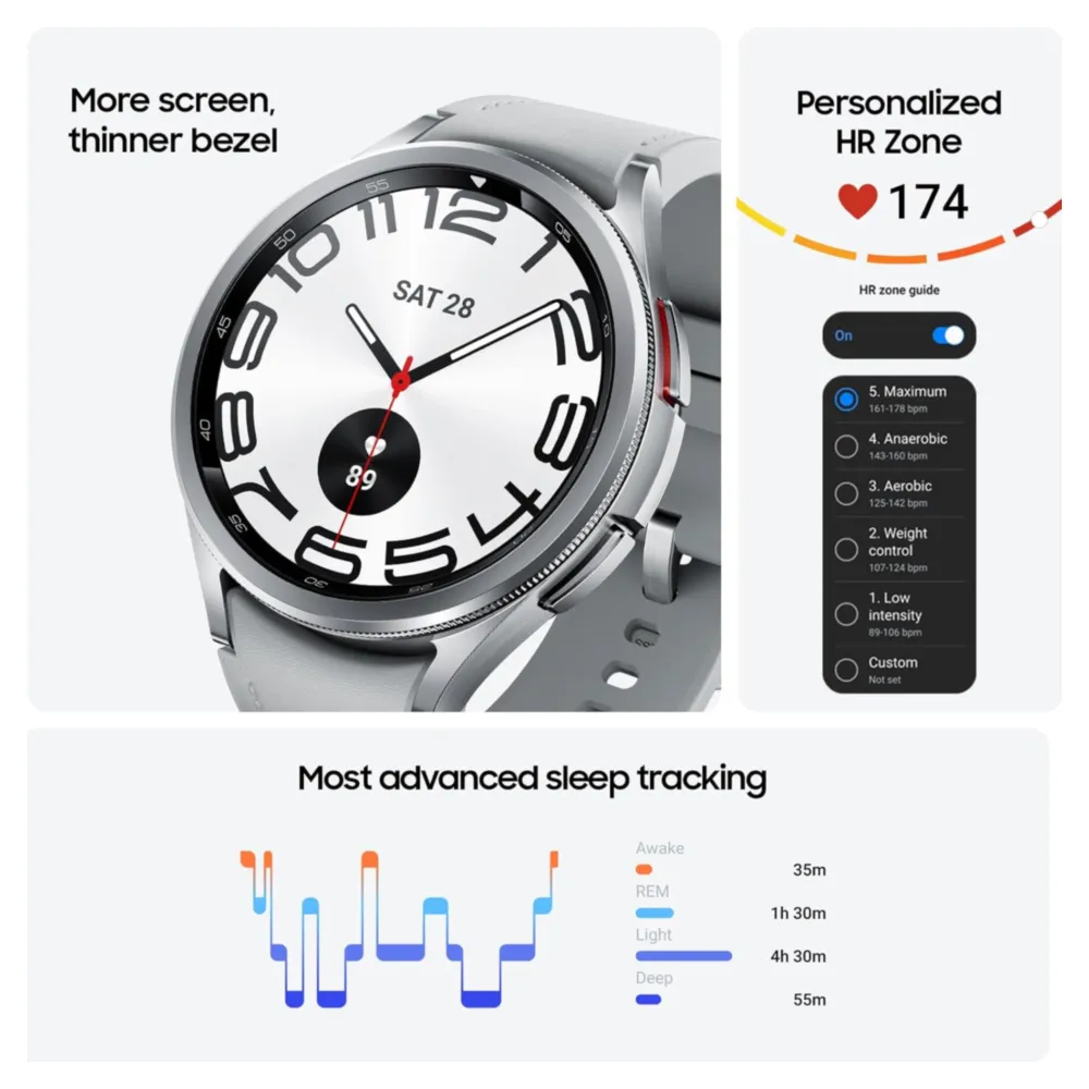 SMARTWATCH CELULAR GALAXY WATCH 6 CLASSIC LTE | NEGRO PLATEADO