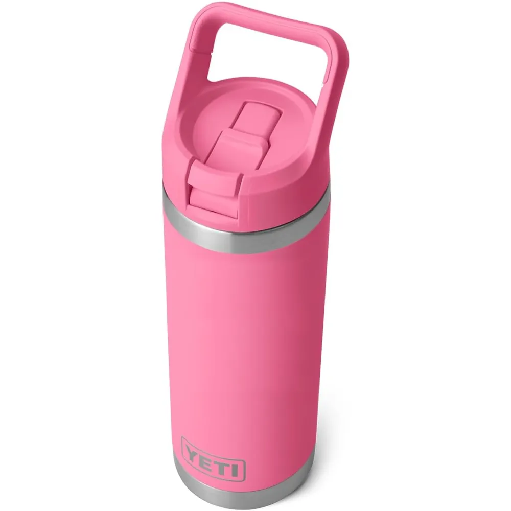 YETI Botella Rambler con Tapa de Cañita de 18 oz | Rosa