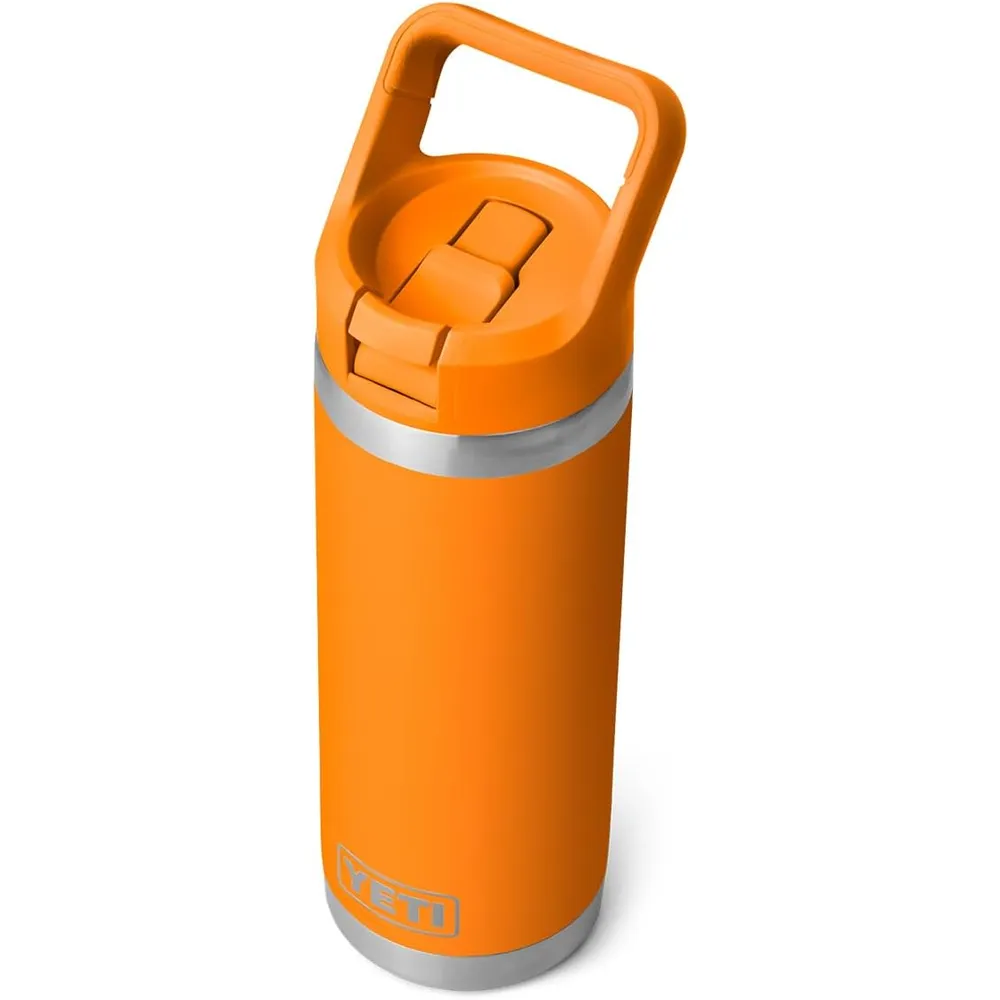 YETI Botella Rambler con Tapa de Cañita de 18 oz | Naranja