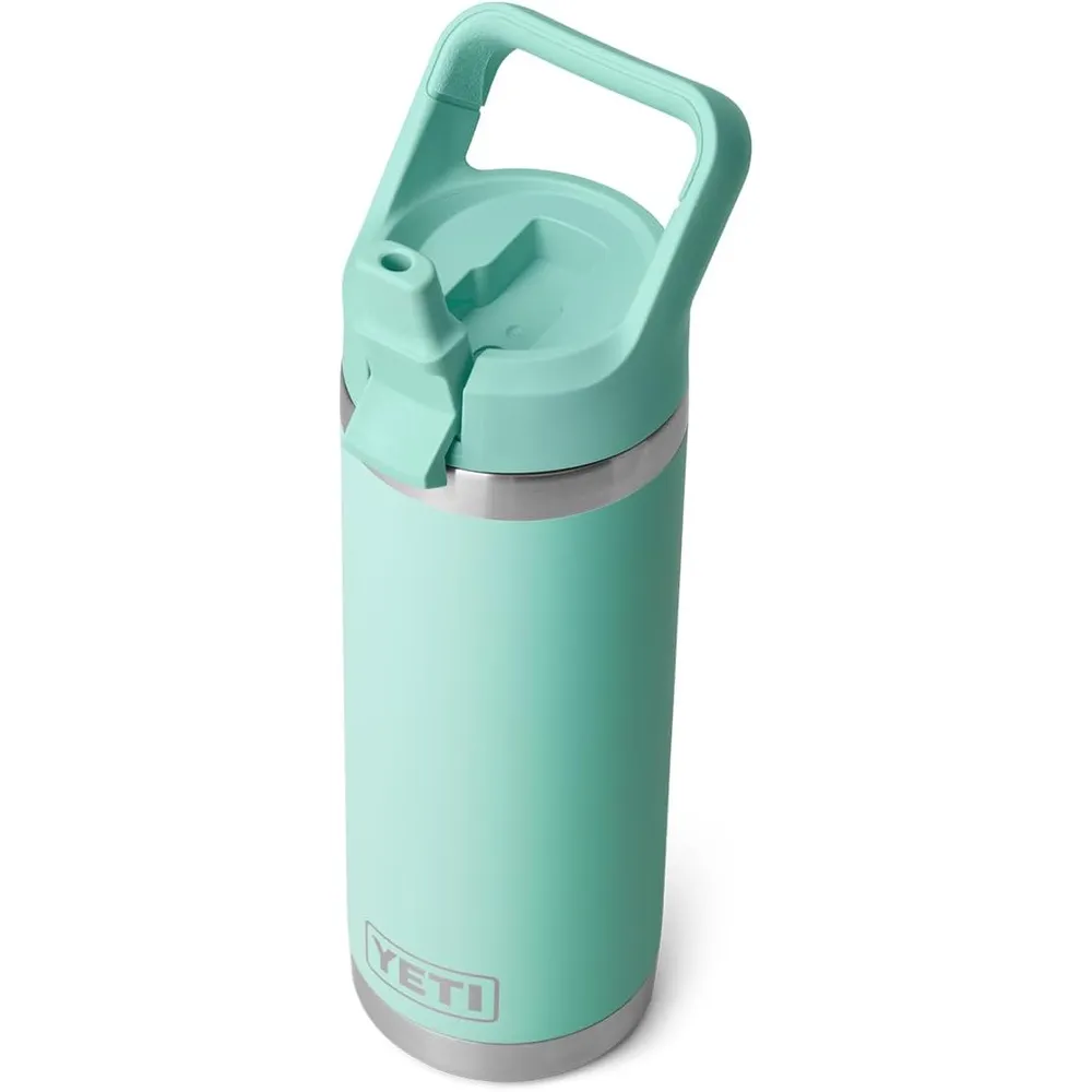 YETI Botella Rambler con Tapa de Cañita de 18 oz | Verde Agua
