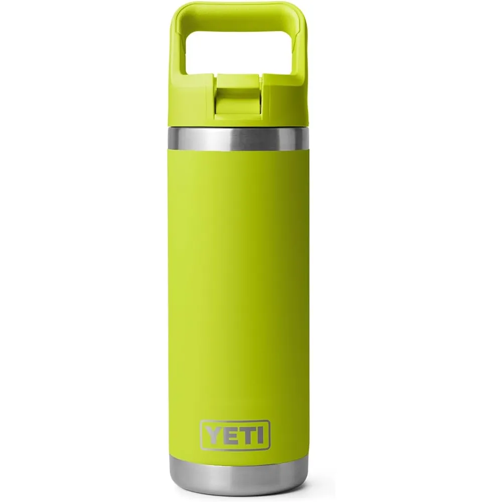 YETI Botella Rambler con Tapa de Cañita de 18 oz | Amarillo Limón