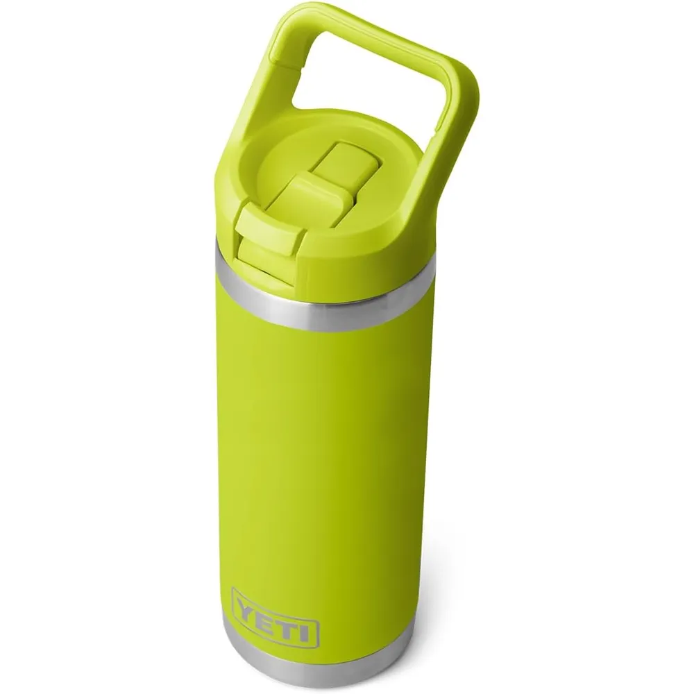 YETI Botella Rambler con Tapa de Cañita de 18 oz | Amarillo Limón