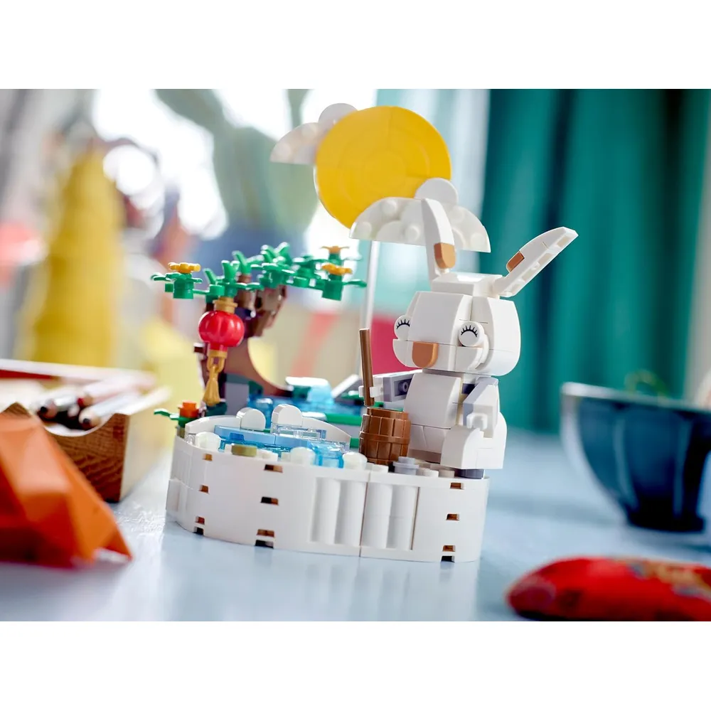 Lego Conejo de jade, set de construcción divertido para niños y exhibición