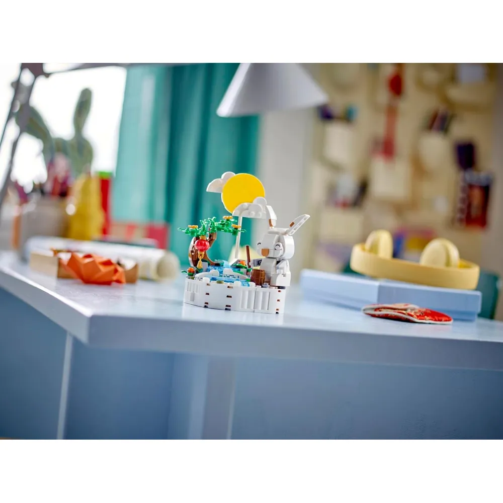 Lego Conejo de jade, set de construcción divertido para niños y exhibición