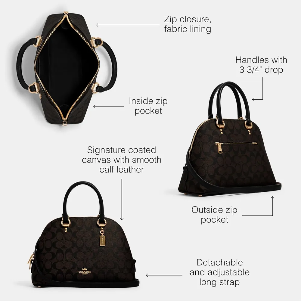 COACH Bolso unisex Katy | Marron - Negro