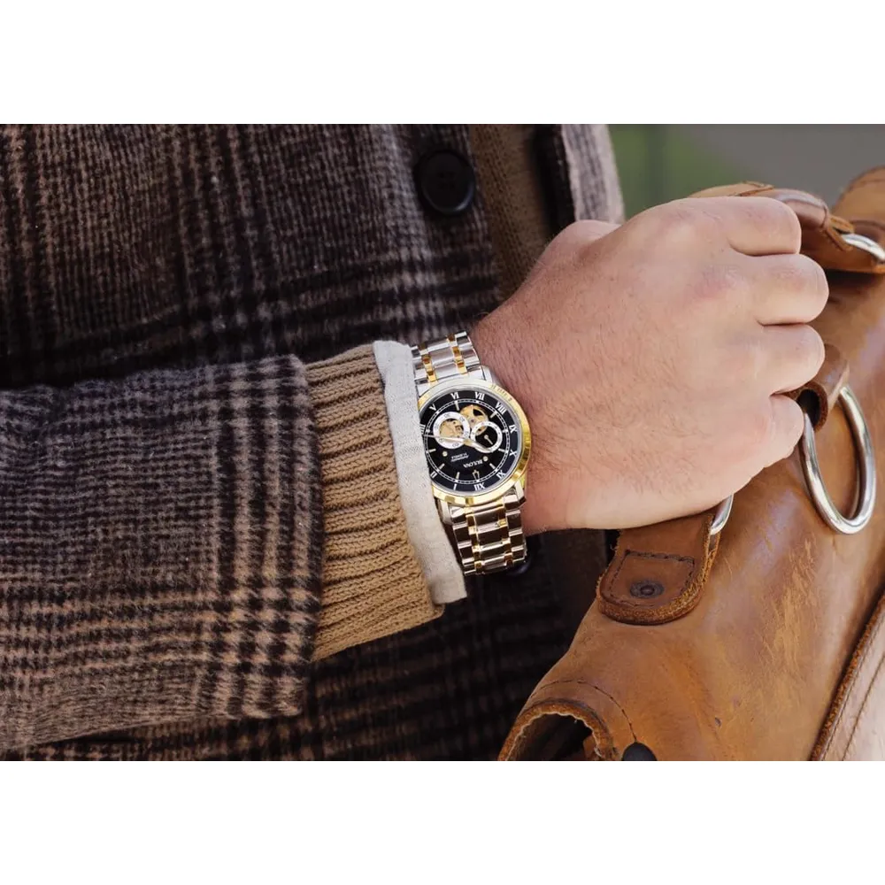 Bulova reloj clásico Sutton de hombre automático cuatro agujas subesfera | Oro/Plata