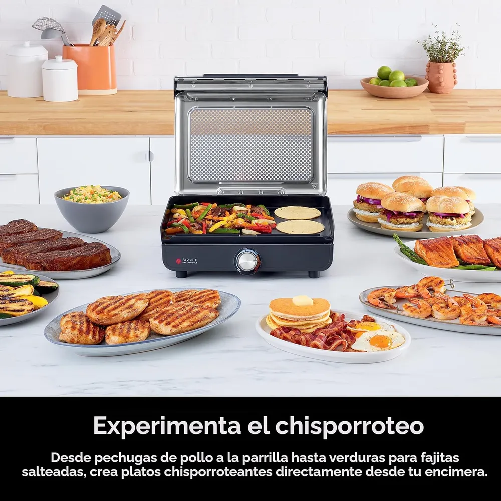 NINJA PLANCHA Y PARRILLA INTERIOR GR101 14'' 260 °C | PLATEADA