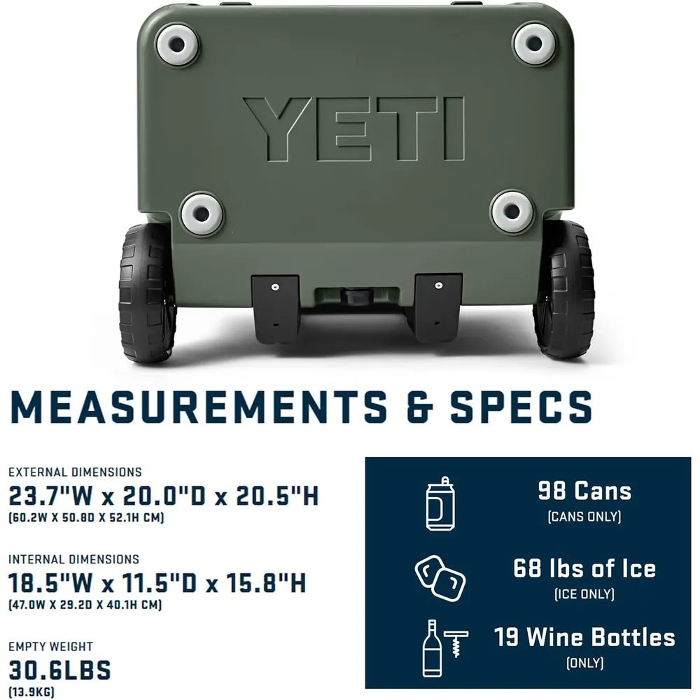b0c8wbqhh9_3_webp.webp YETI Roadie 60 Cooler Con Ruedas Y Mango Retráctil | Verde Militar