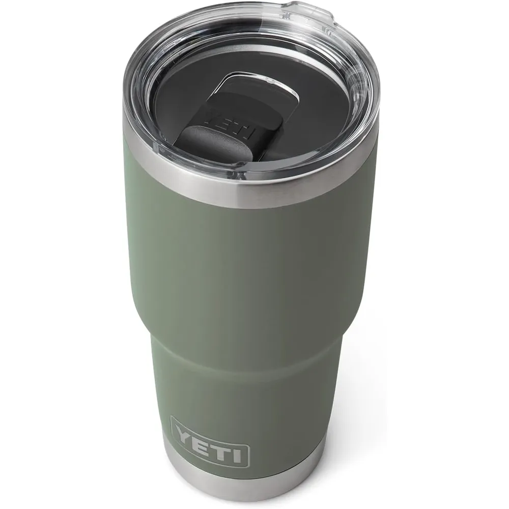 YETI Rambler Vaso de 30 oz de acero inoxidable y tapa MagSlider color verde olivo