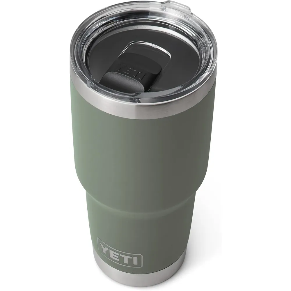 YETI Rambler Vaso de 30 oz de acero inoxidable y tapa MagSlider color verde olivo