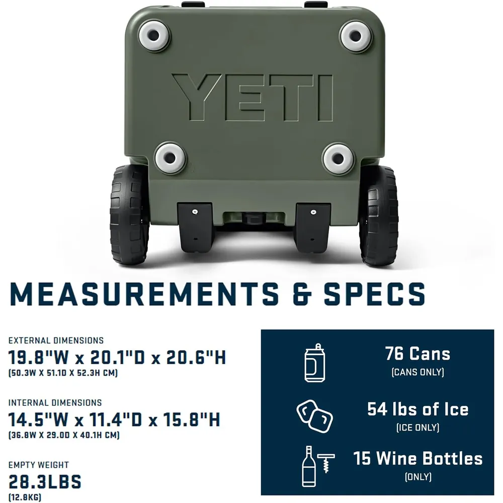 b0c8wtrtcl_3_webp.webp YETI Roadie 48 Cooler Con Ruedas Y Mango Retráctil | Verde Militar