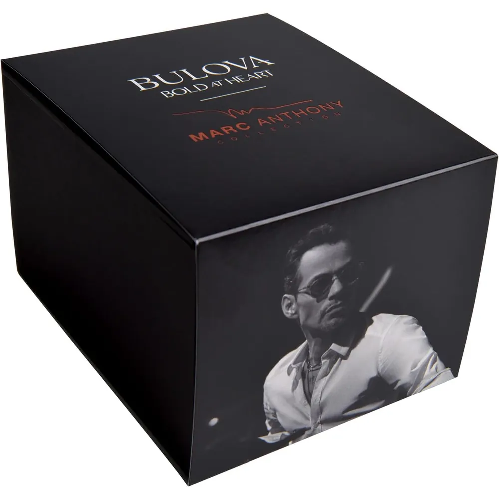 Bulova reloj Marc Anthony Marine Star de hombre automático 3 agujas apertura | Plata