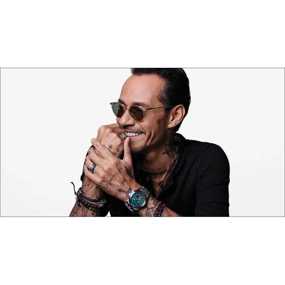 Bulova reloj Marc Anthony Marine Star de hombre automático 3 agujas apertura | Plata