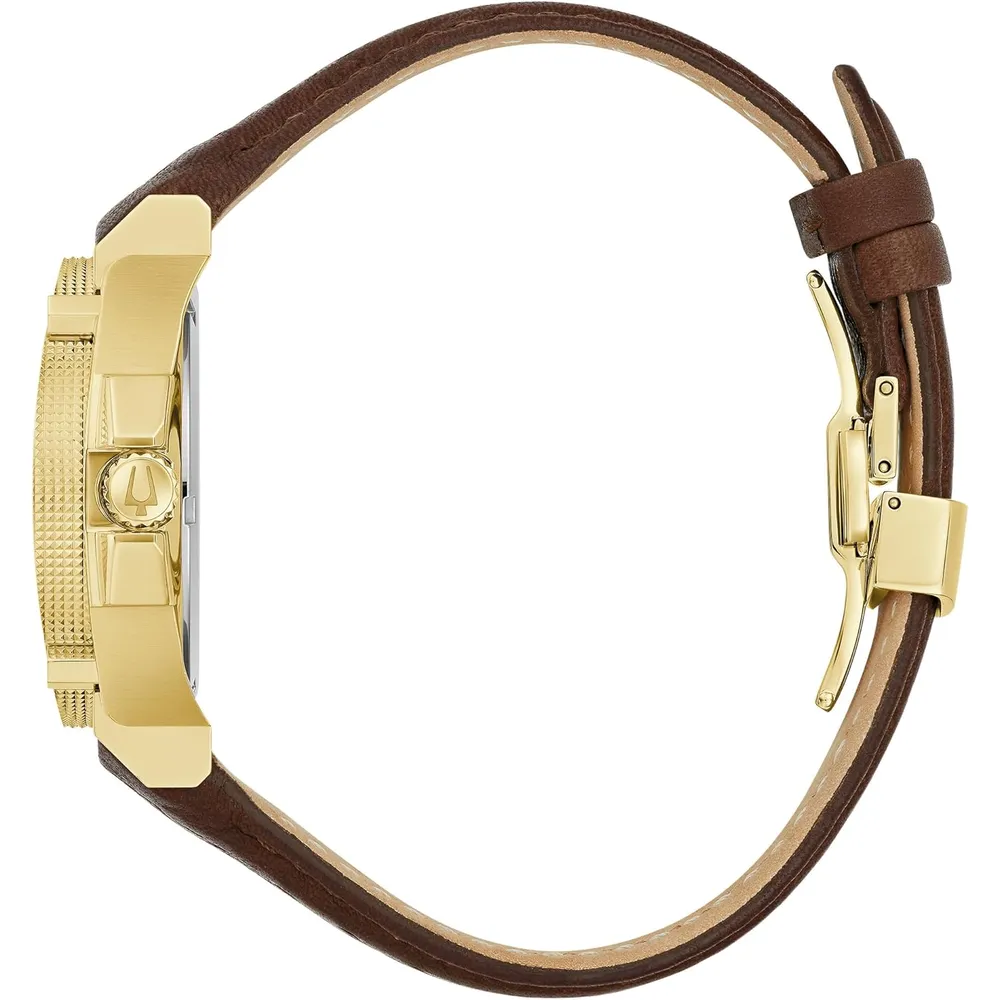 Bulova reloj Icon de hombre cuarzo de alta precisión 3 agujas | Marrón