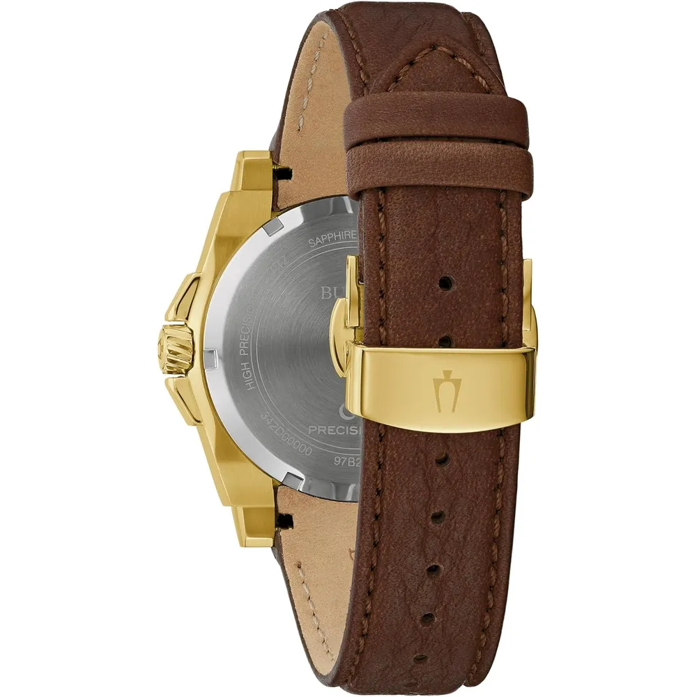 Bulova reloj Icon de hombre cuarzo de alta precisión 3 agujas | Marrón
