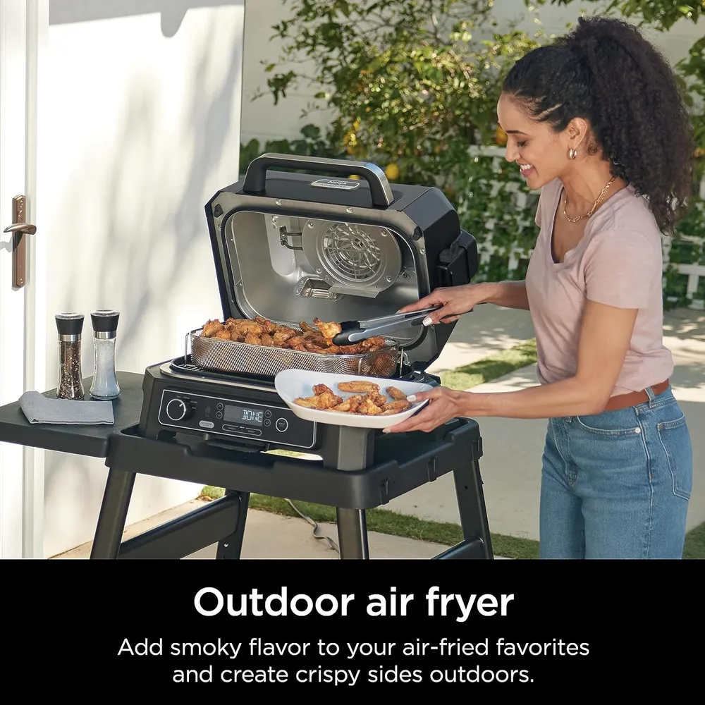 NINJA PARRILLA Y AHUMADOR WOODFIRE PRO XL OG850 4 EN 1, | GRIS OSCURO