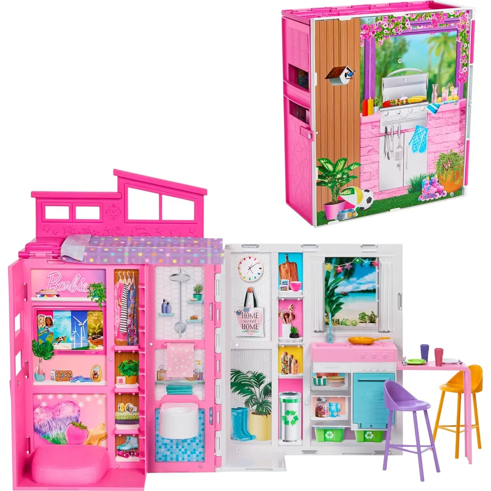 BARBIE CASA DE MUÑECAS CASA DE VACACIONES CON ACCESORIOS
