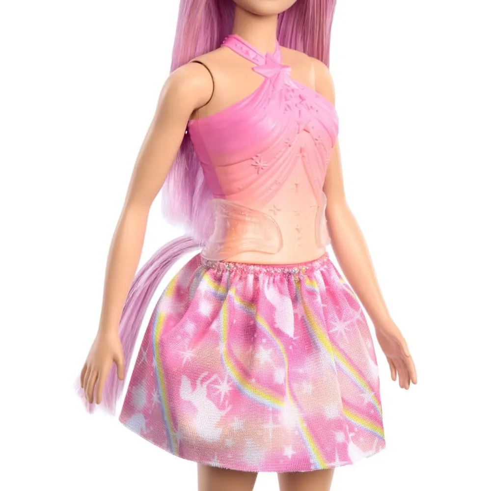 BARBIE MUÑECA UNICORNIO CABELLO ROSA CON ACCESORIOS