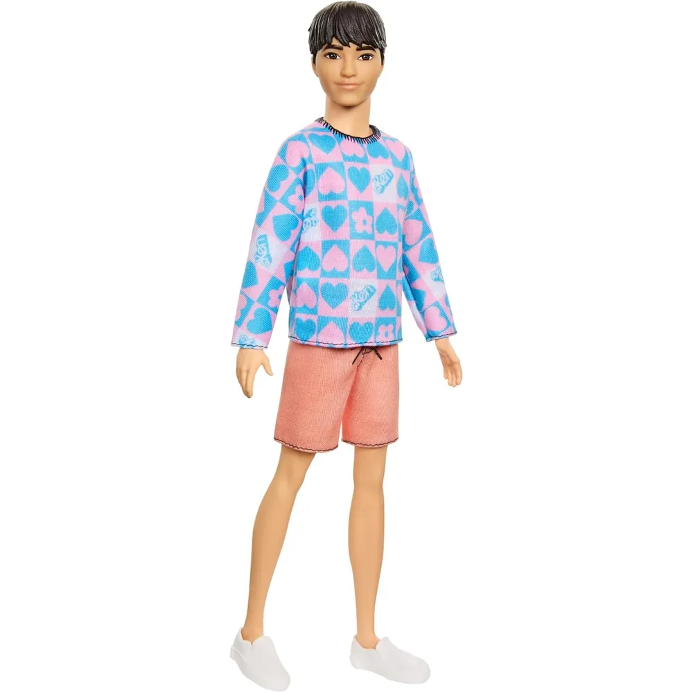 b0cb6kmjmx_4_webp.webp KEN BARBIE FASHIONISTAS 219 MUÑECO CAMISA ROSA AZUL Y SHORT