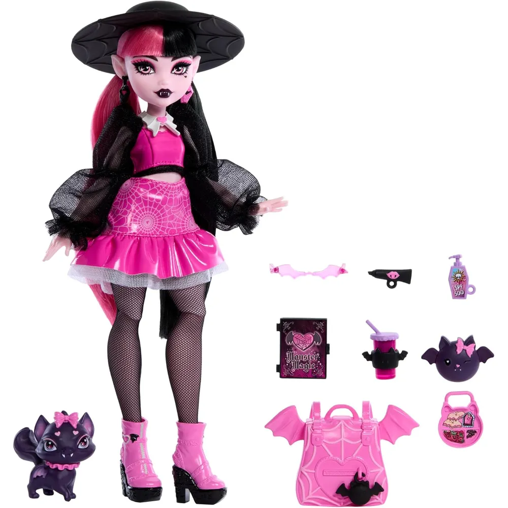 MUÑECA MONSTER HIGH DRACULAURA 11"/28 CM CON ACCESORIOS