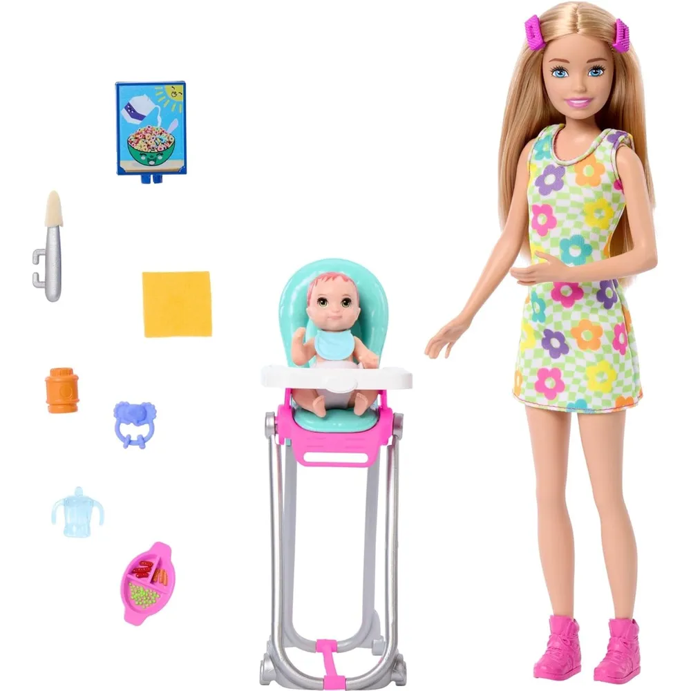 BARBIE SKIPPER SET NIÑERA HORA DE COMIDA