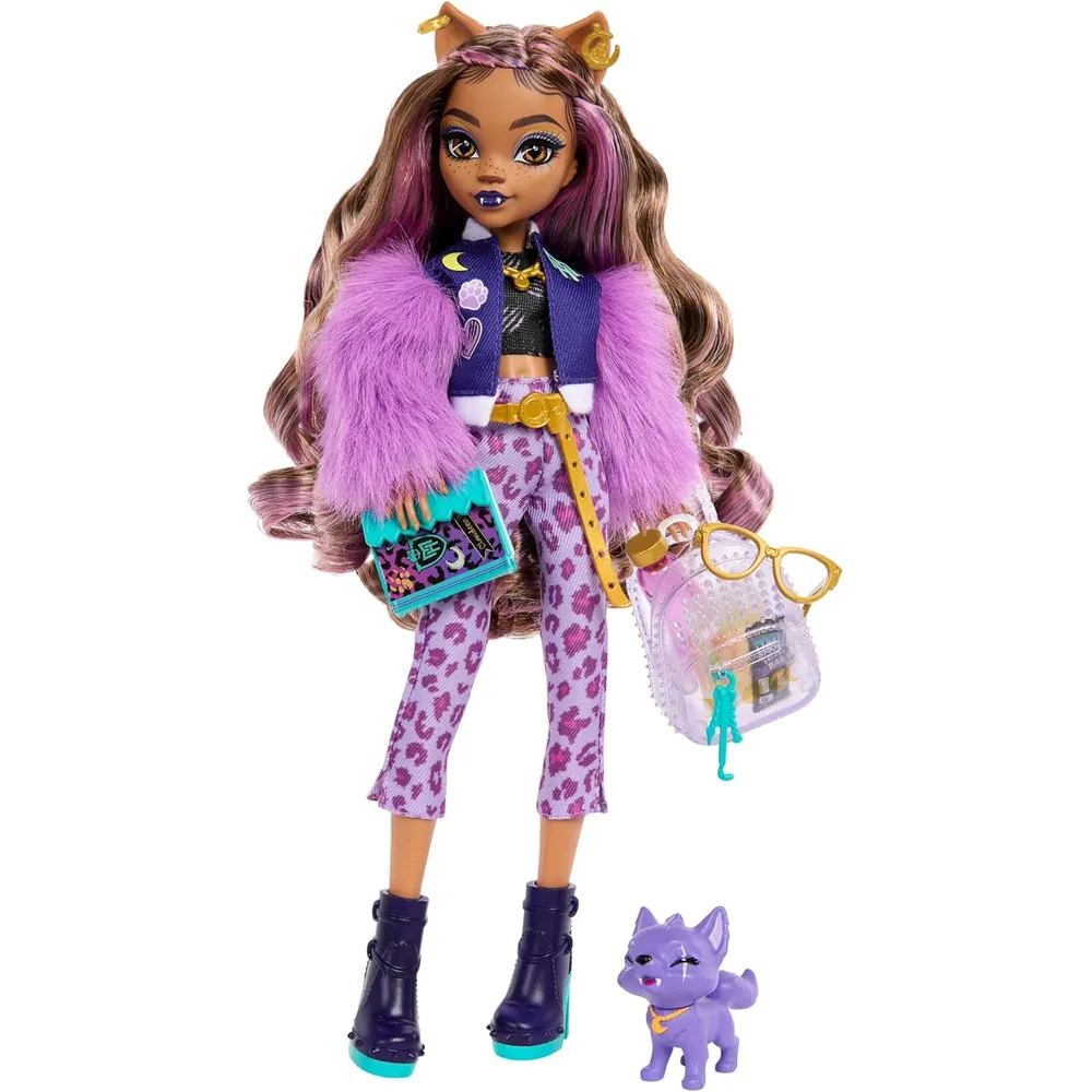 MUÑECA MONSTER HIGH CLAWDEEN WOLF 11" / 28 CM CON ACCESORIOS