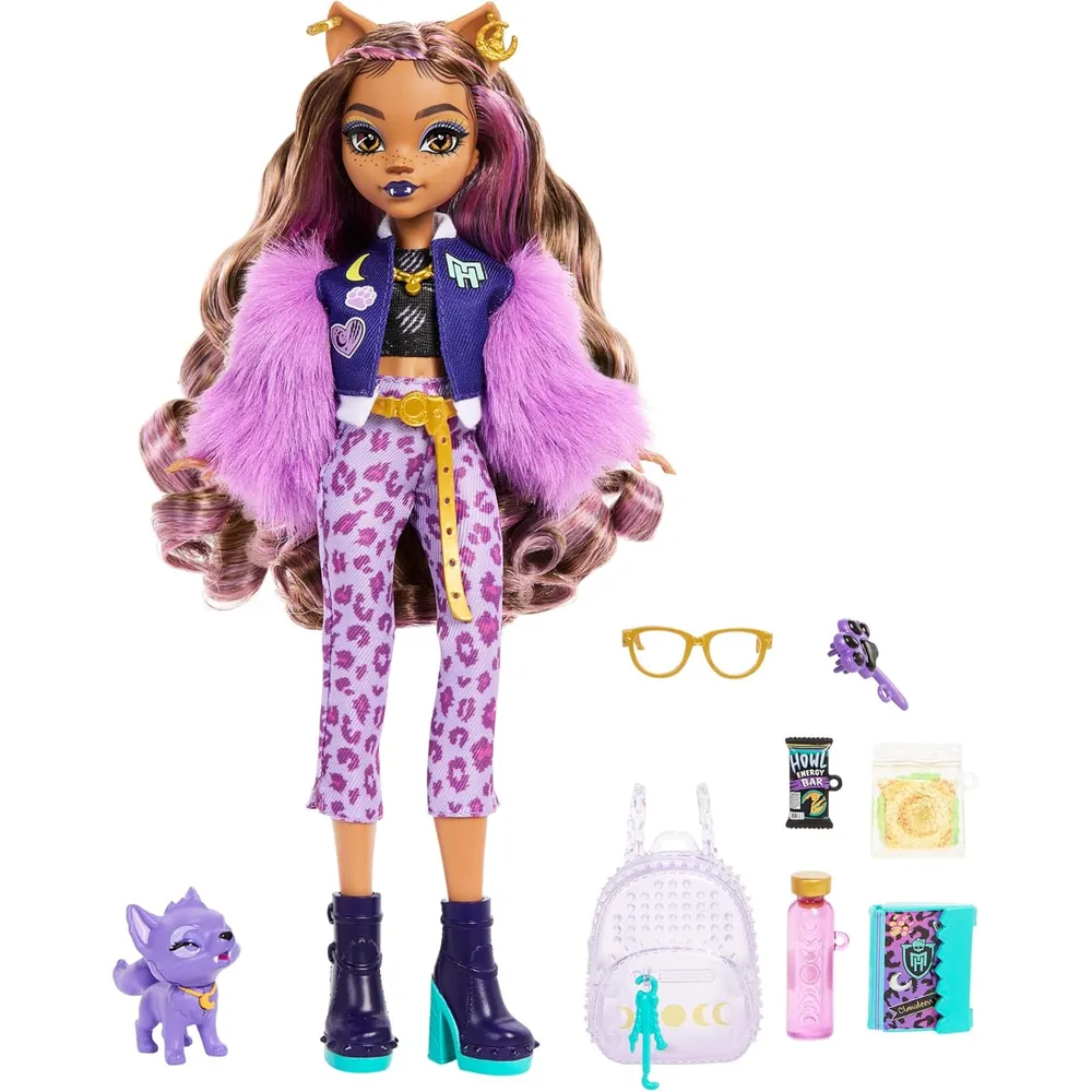 MUÑECA MONSTER HIGH CLAWDEEN WOLF 11" / 28 CM CON ACCESORIOS